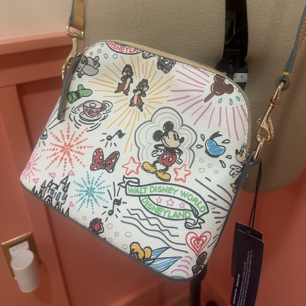 Dooney & Bourke Disney Colorful Print Crossbody Bag - Picture 7 of 8